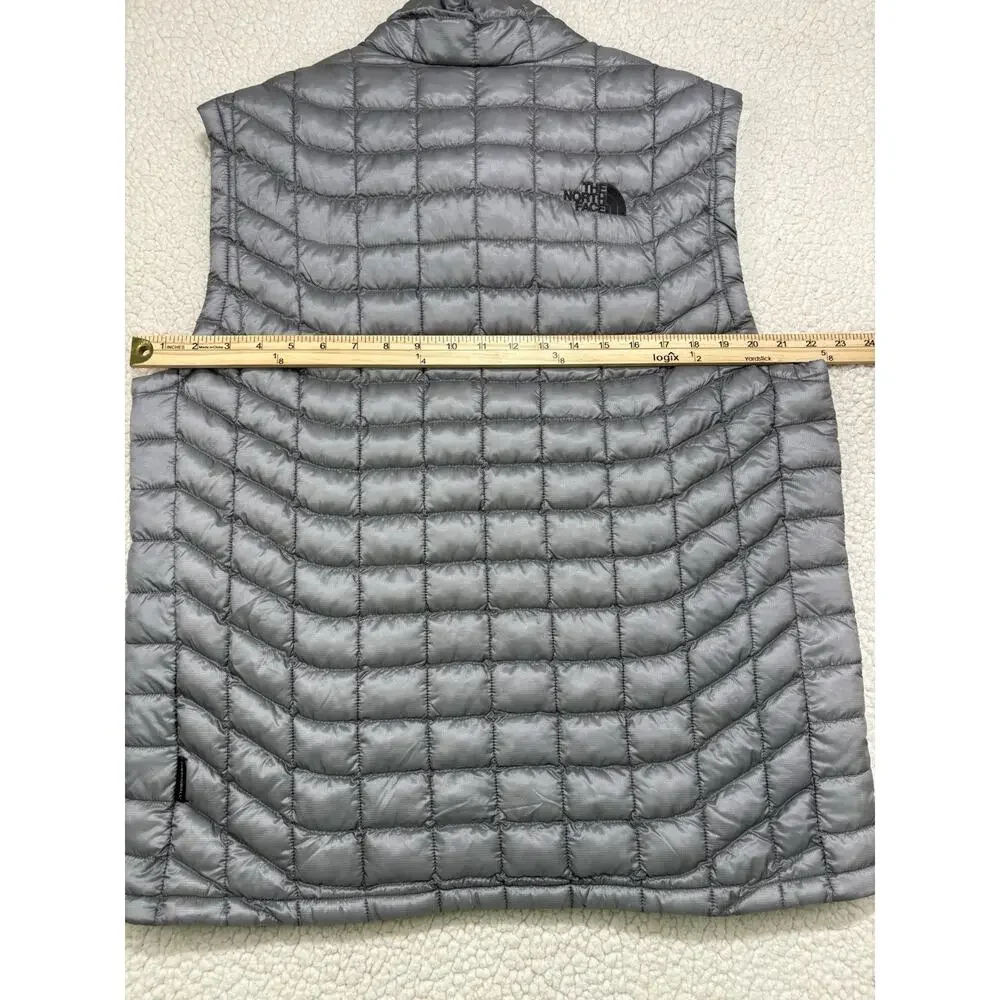The North Face Men’s Thermoball Quilted Vest Insulated Full Zip Gray Large *LOGO